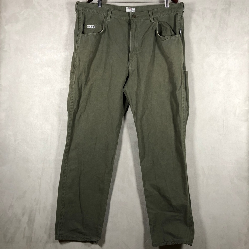 Tyndale FR Chino Pants‎ Mens Green 40x32 FRMC Summerweight Canvas USA Made